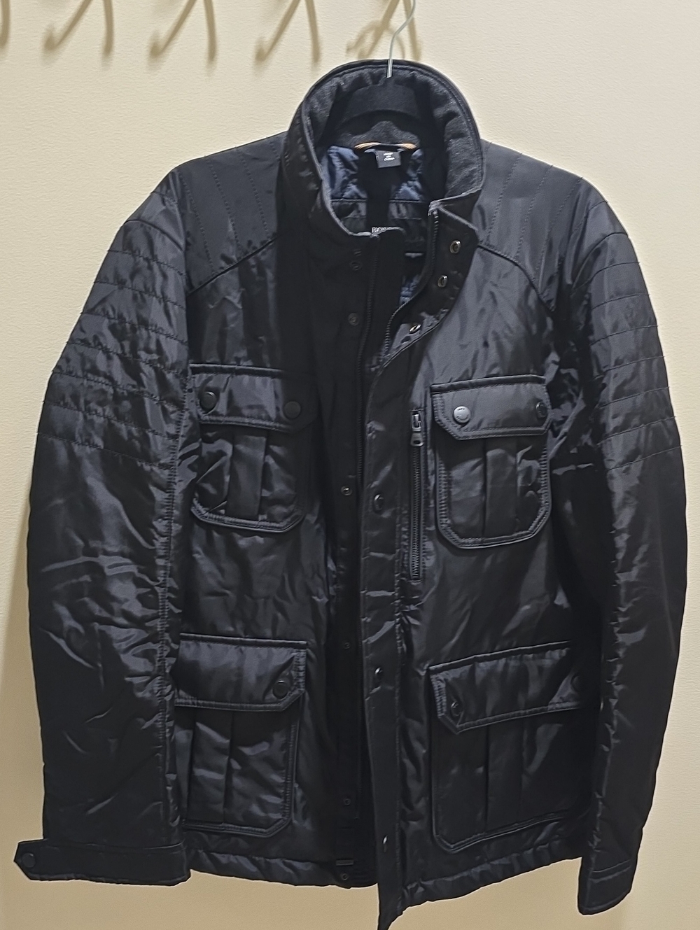 Boss Men's Black Quilted Field Jacket